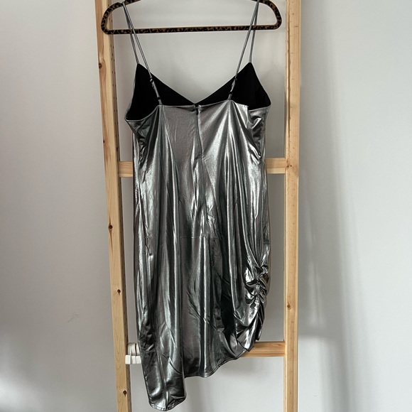 Torn by Ronny Kobo Strappy Dress Metallic Silver ( L ) - Picture 12 of 12
